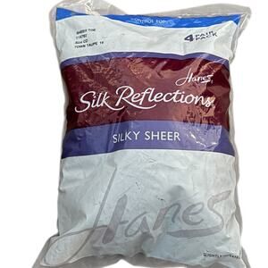 Hanes 4 Pack Silky Reflections Control Top. Color Taupe Size C/D